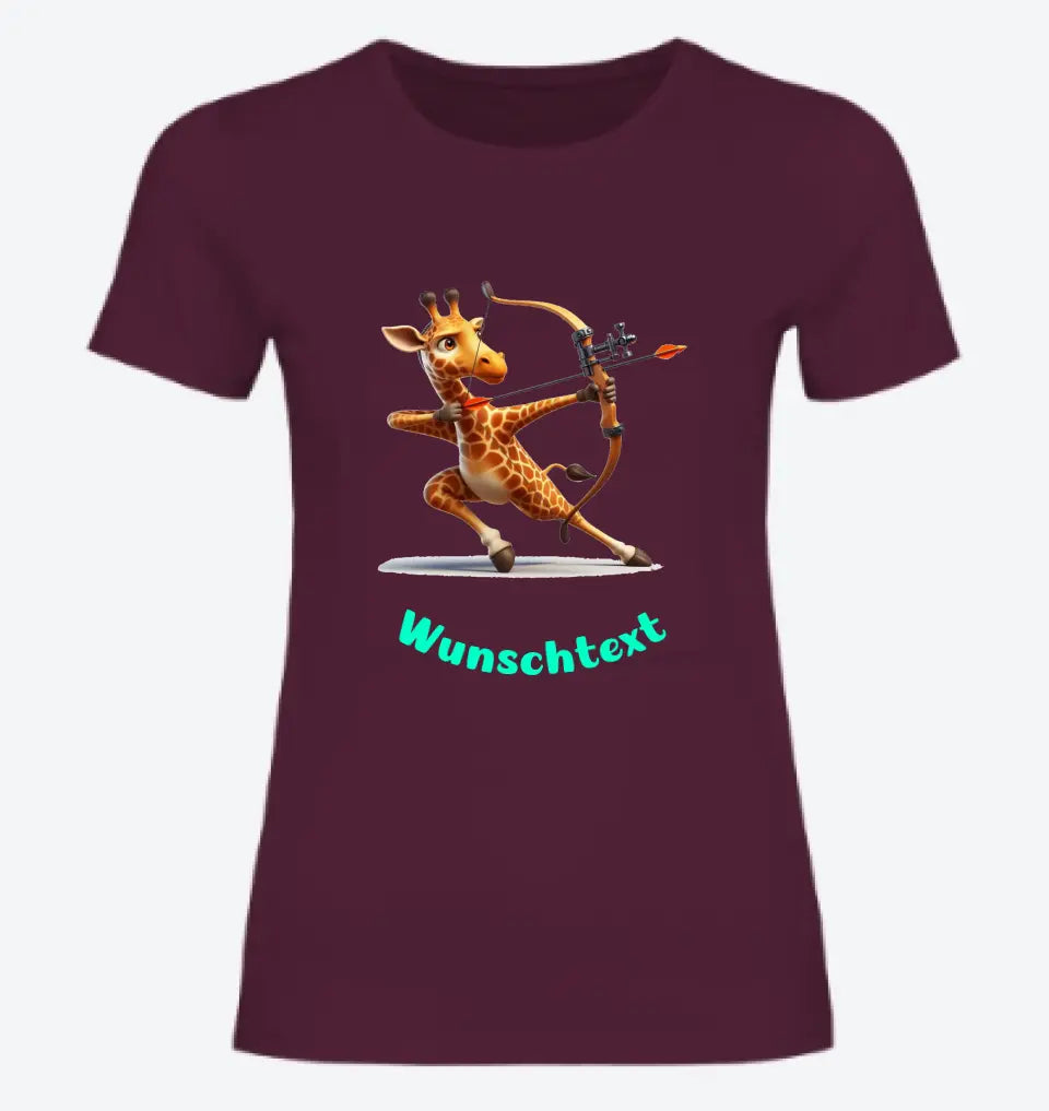 Frauen Basic T Shirt 2 * Bogen schießen * personalisierbar
