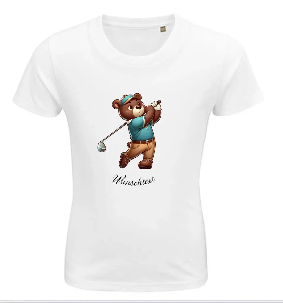 Kinder Premium Bio T Shirt * Golf * personalisierbar