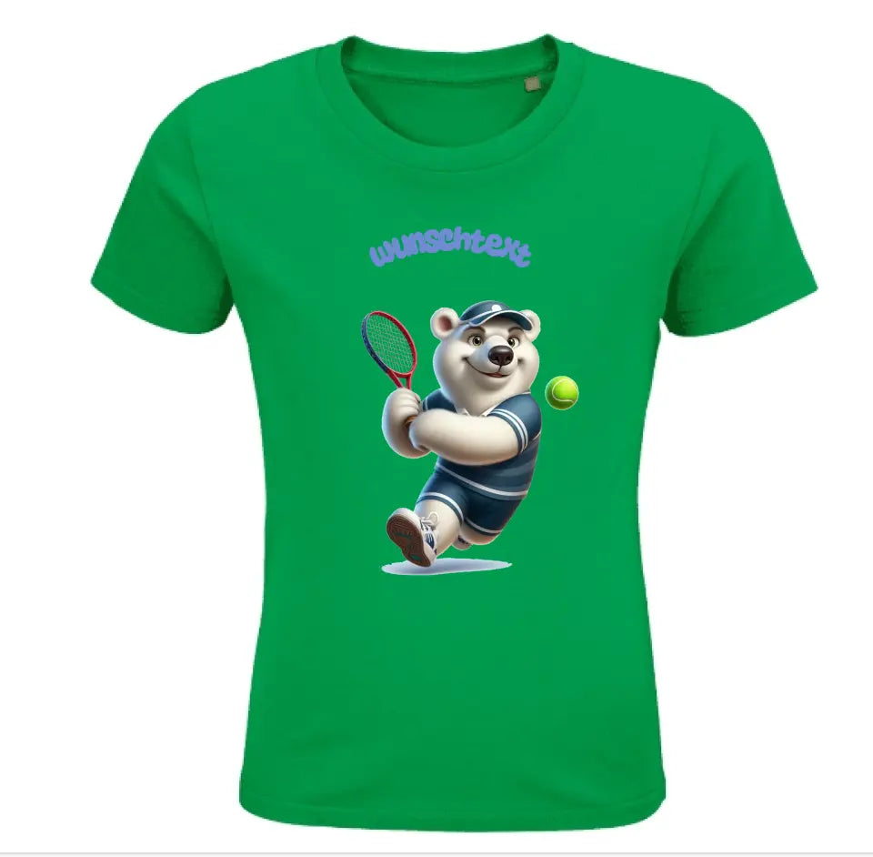 Kinder Premium Bio T Shirt * Tennis * personalisierbar