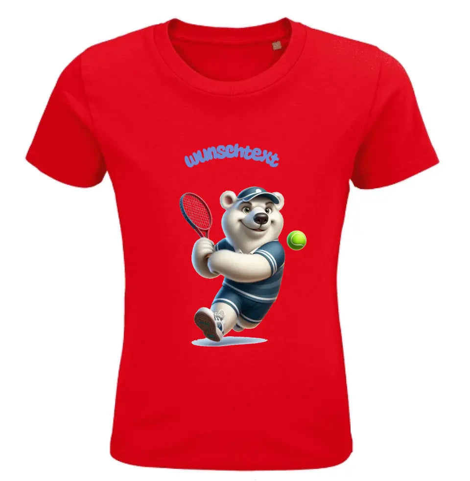 Kinder Premium Bio T Shirt * Tennis * personalisierbar