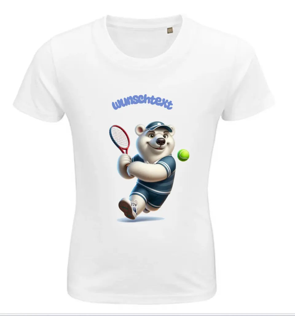 Kinder Premium Bio T Shirt * Tennis * personalisierbar