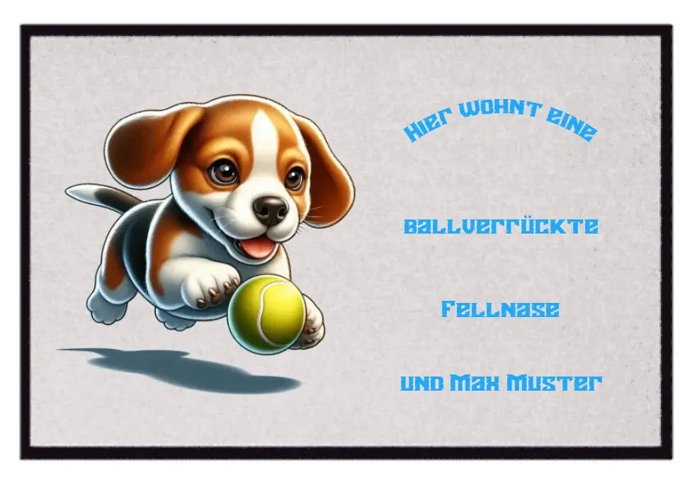 Fußmatte * Ballverrückte Fellnase * personalisierbar