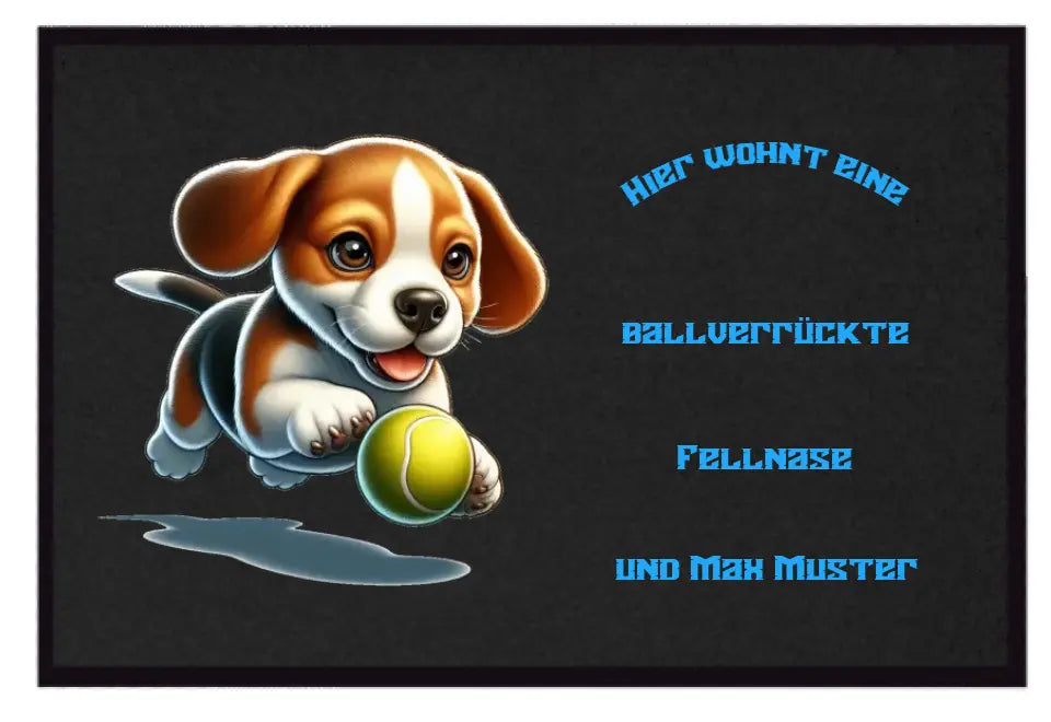 Fußmatte * Ballverrückte Fellnase * personalisierbar