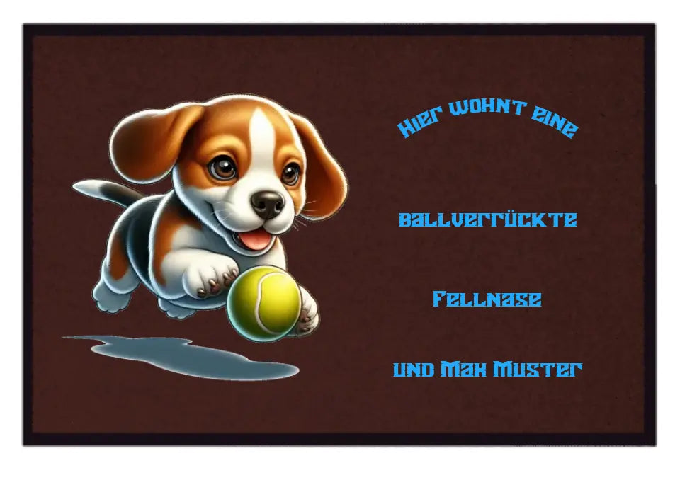 Fußmatte * Ballverrückte Fellnase * personalisierbar