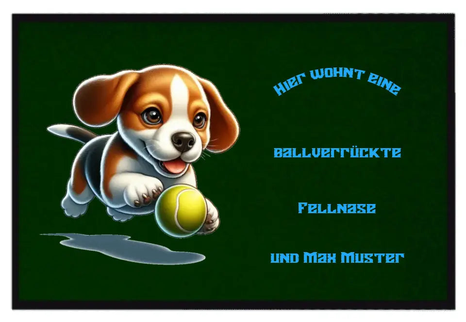 Fußmatte * Ballverrückte Fellnase * personalisierbar