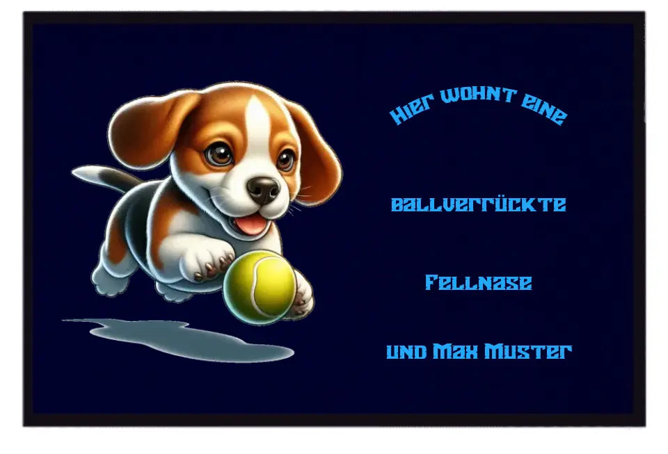 Fußmatte * Ballverrückte Fellnase * personalisierbar