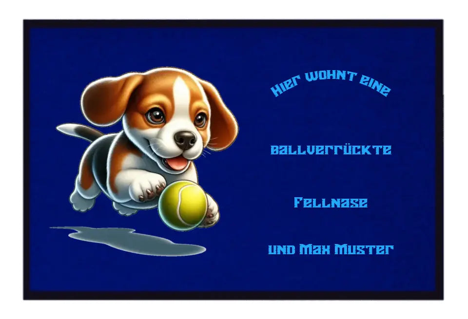 Fußmatte * Ballverrückte Fellnase * personalisierbar