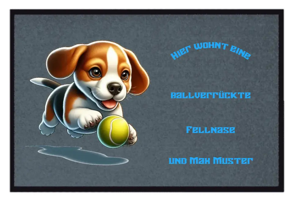 Fußmatte * Ballverrückte Fellnase * personalisierbar