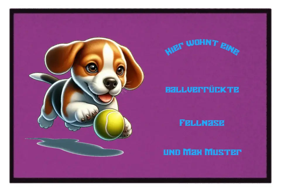 Fußmatte * Ballverrückte Fellnase * personalisierbar