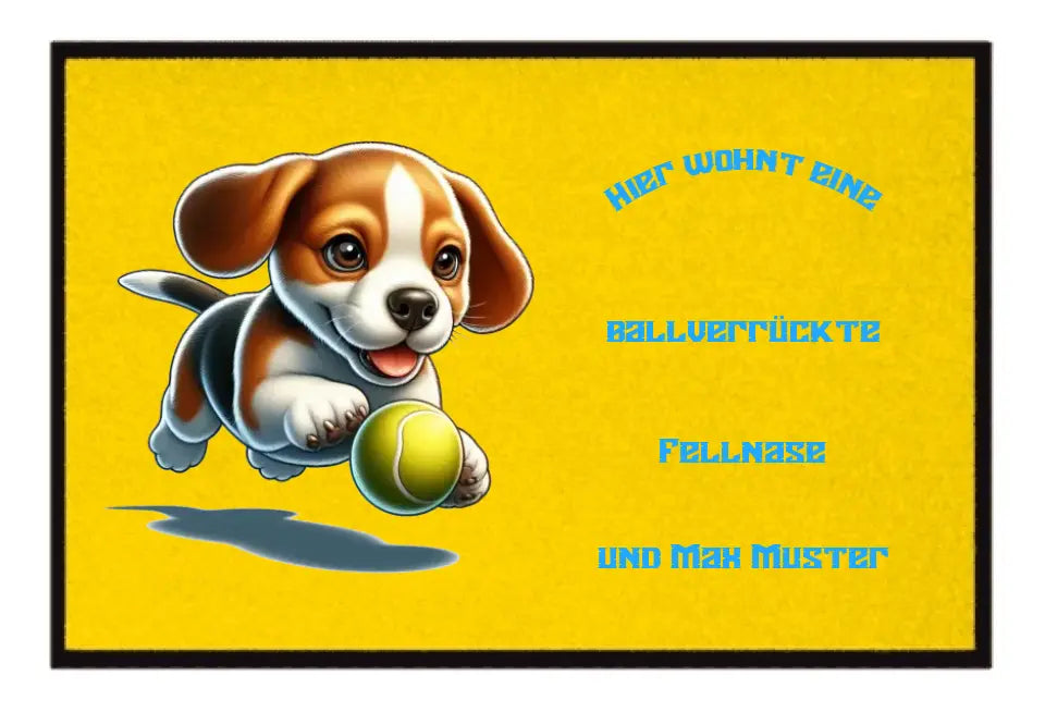 Fußmatte * Ballverrückte Fellnase * personalisierbar