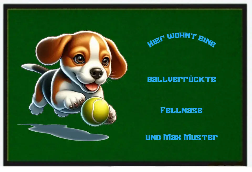 Fußmatte * Ballverrückte Fellnase * personalisierbar