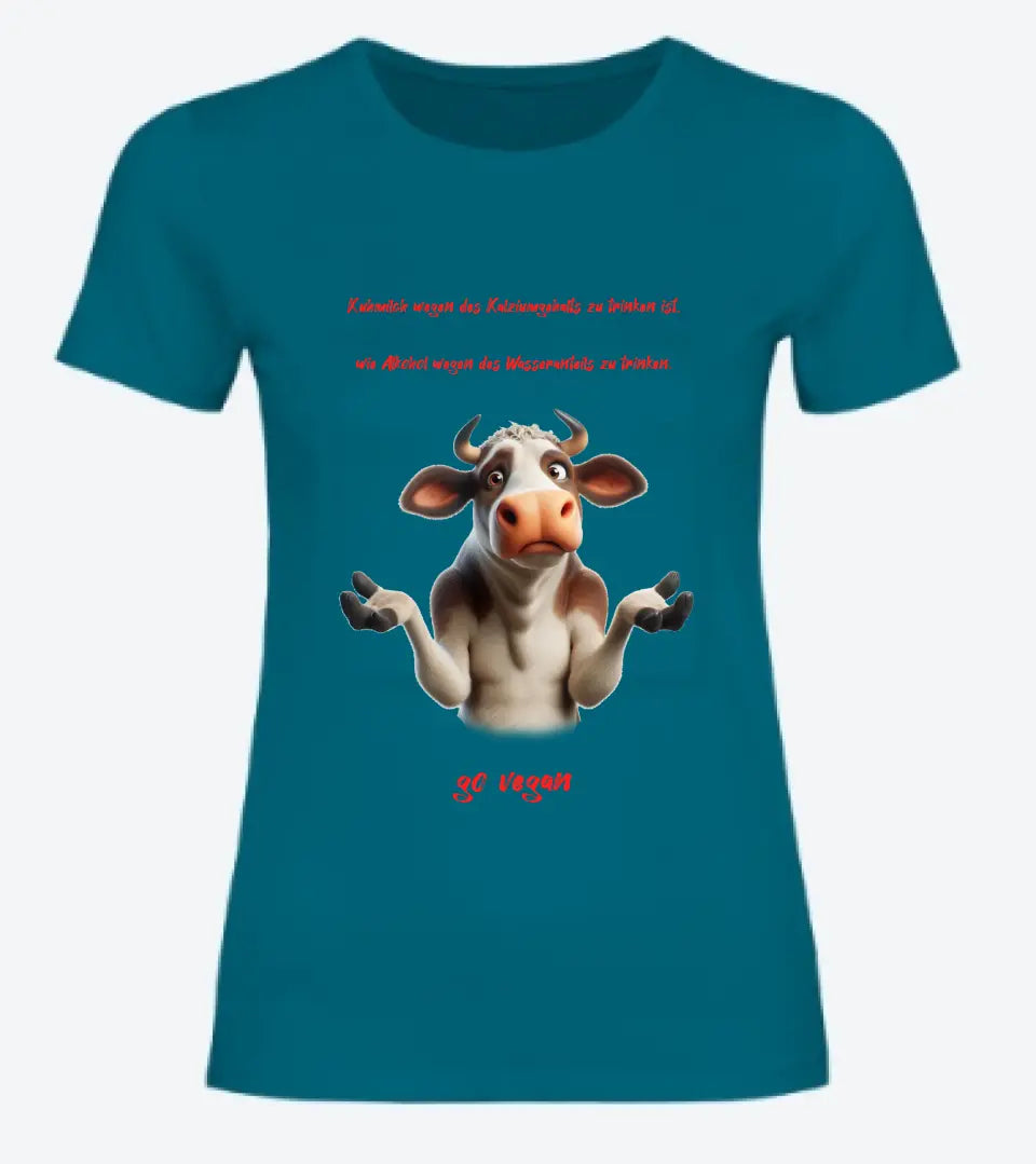 Frauen Basic T-Shirt 2 * Kuhmilch * personalisierbar