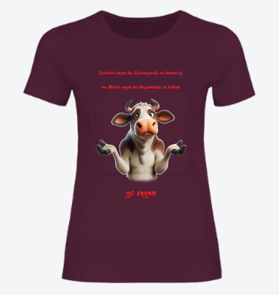 Frauen Basic T-Shirt 2 * Kuhmilch * personalisierbar