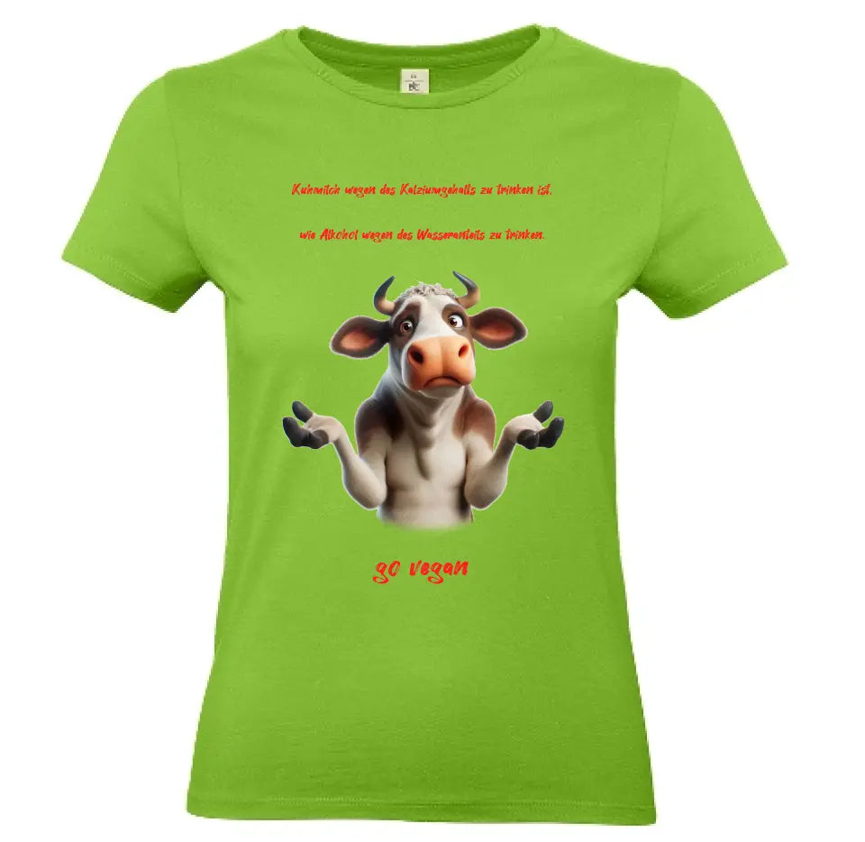 Frauen Basic T-Shirt 2 * Kuhmilch * personalisierbar