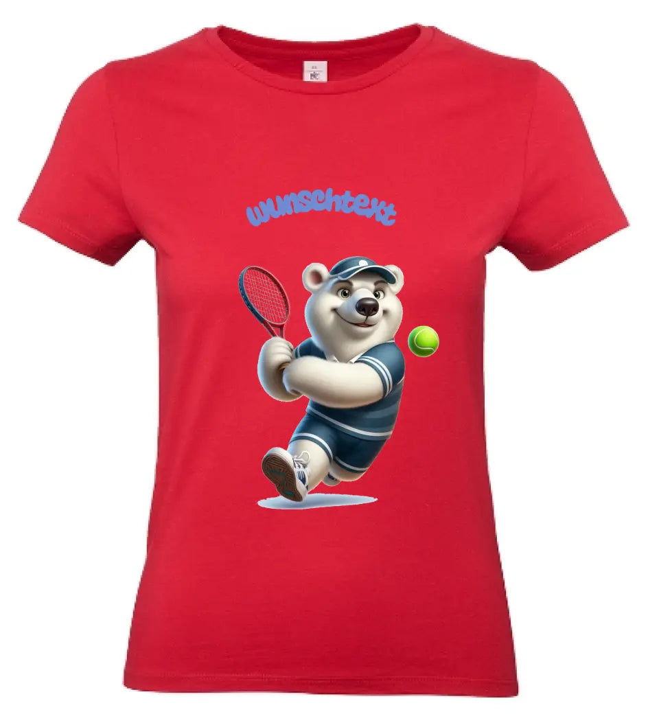 Frauen Basic T-Shirt * Tennis * personalisierbar