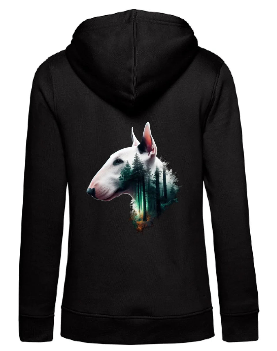 Damen Premium Bio Hoodie schwarz Back