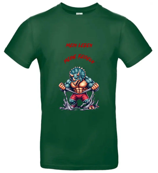 Männer Basic T Shirt 2 * Mein Leben - Meine Regeln! * personalisierbar