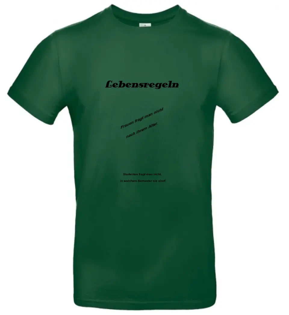 Männer Basic T Shirt 2 * Lebensregeln * personalisierbar