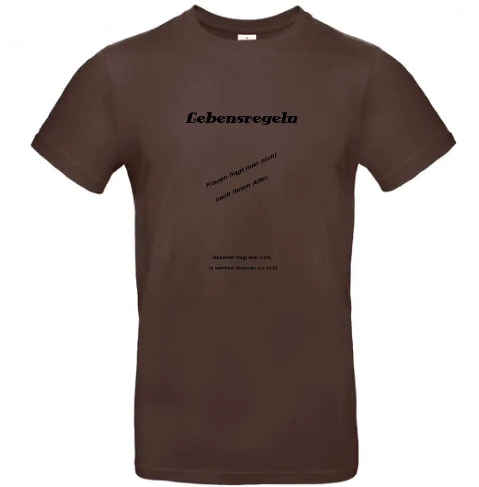 Männer Basic T Shirt 2 * Lebensregeln * personalisierbar