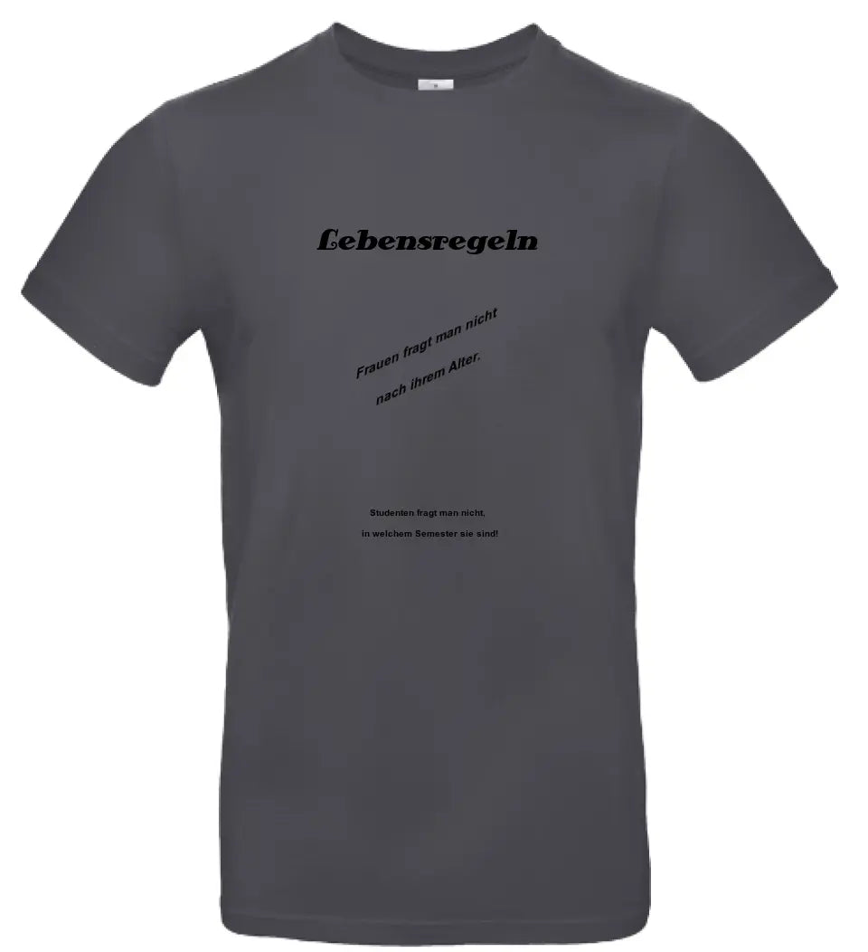 Männer Basic T Shirt 2 * Lebensregeln * personalisierbar