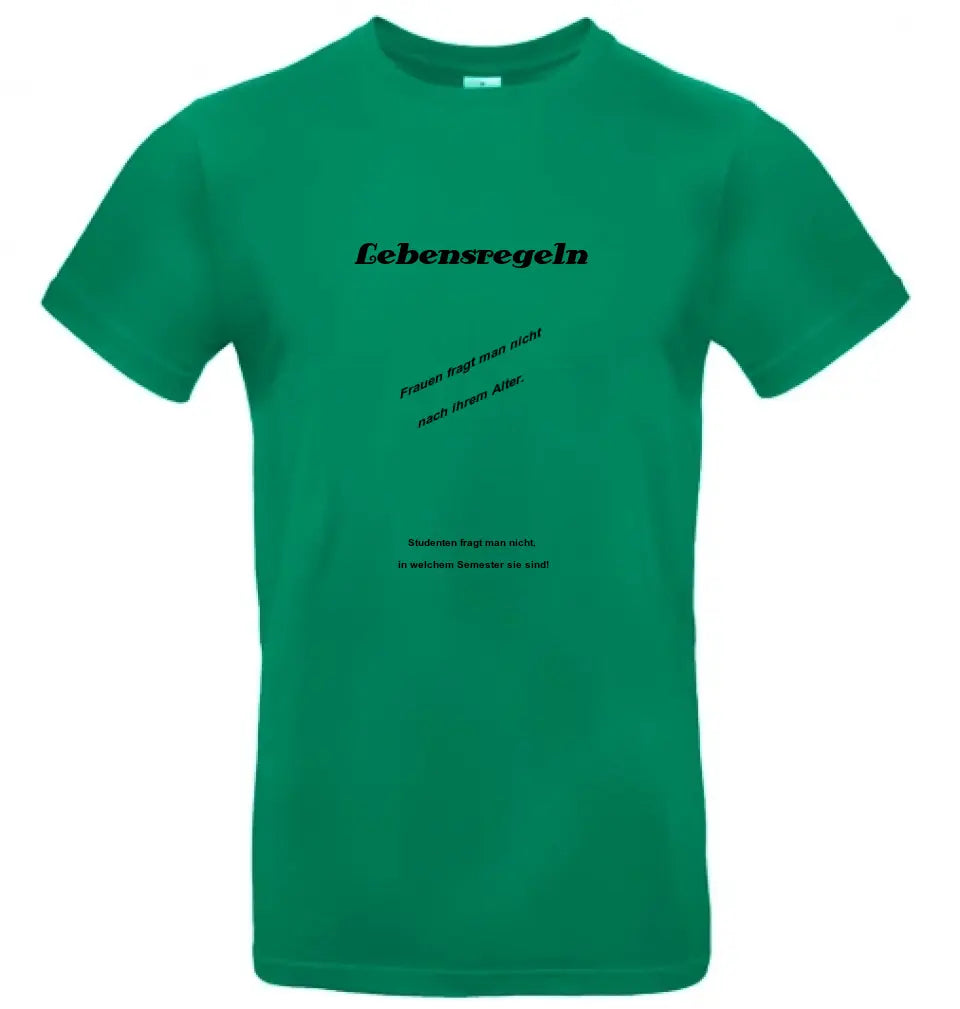 Männer Basic T Shirt 2 * Lebensregeln * personalisierbar