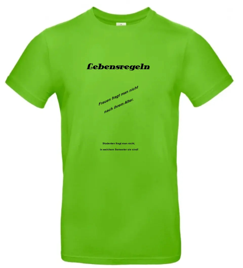 Männer Basic T Shirt 2 * Lebensregeln * personalisierbar