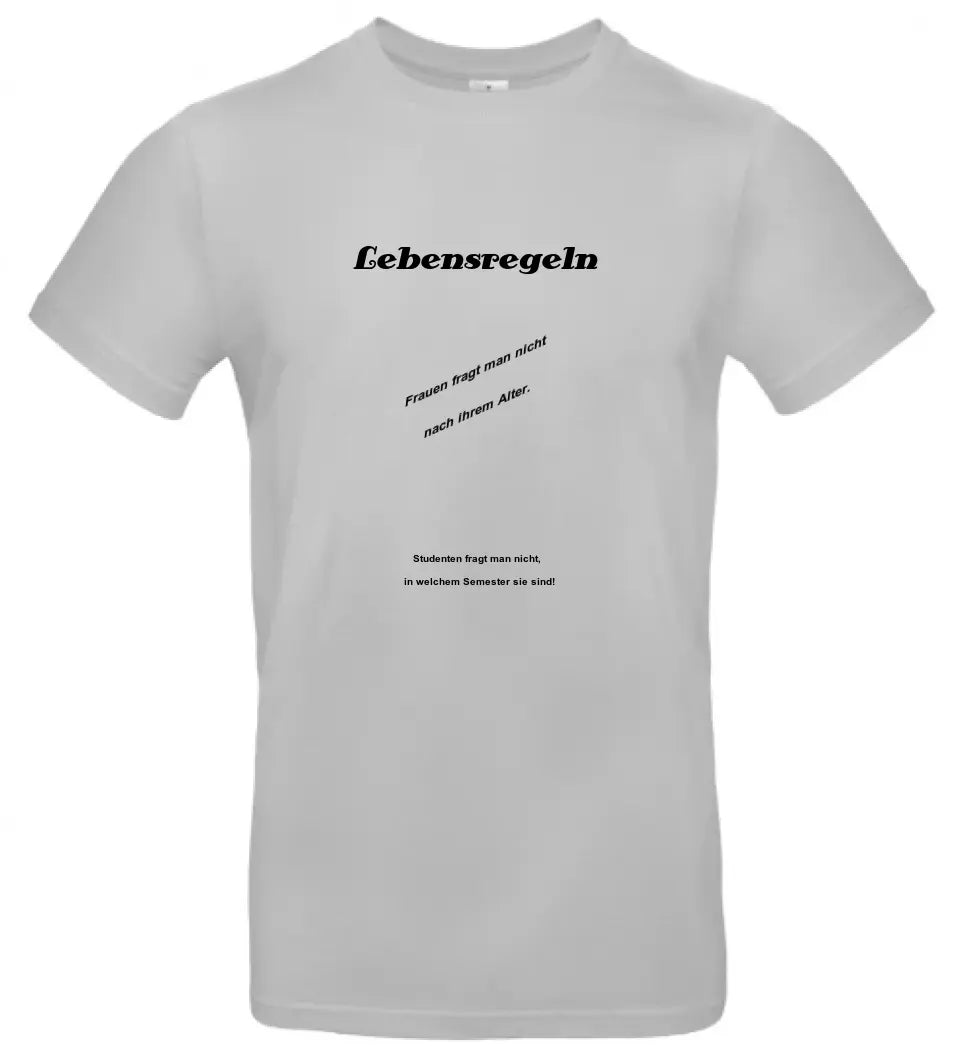Männer Basic T Shirt 2 * Lebensregeln * personalisierbar