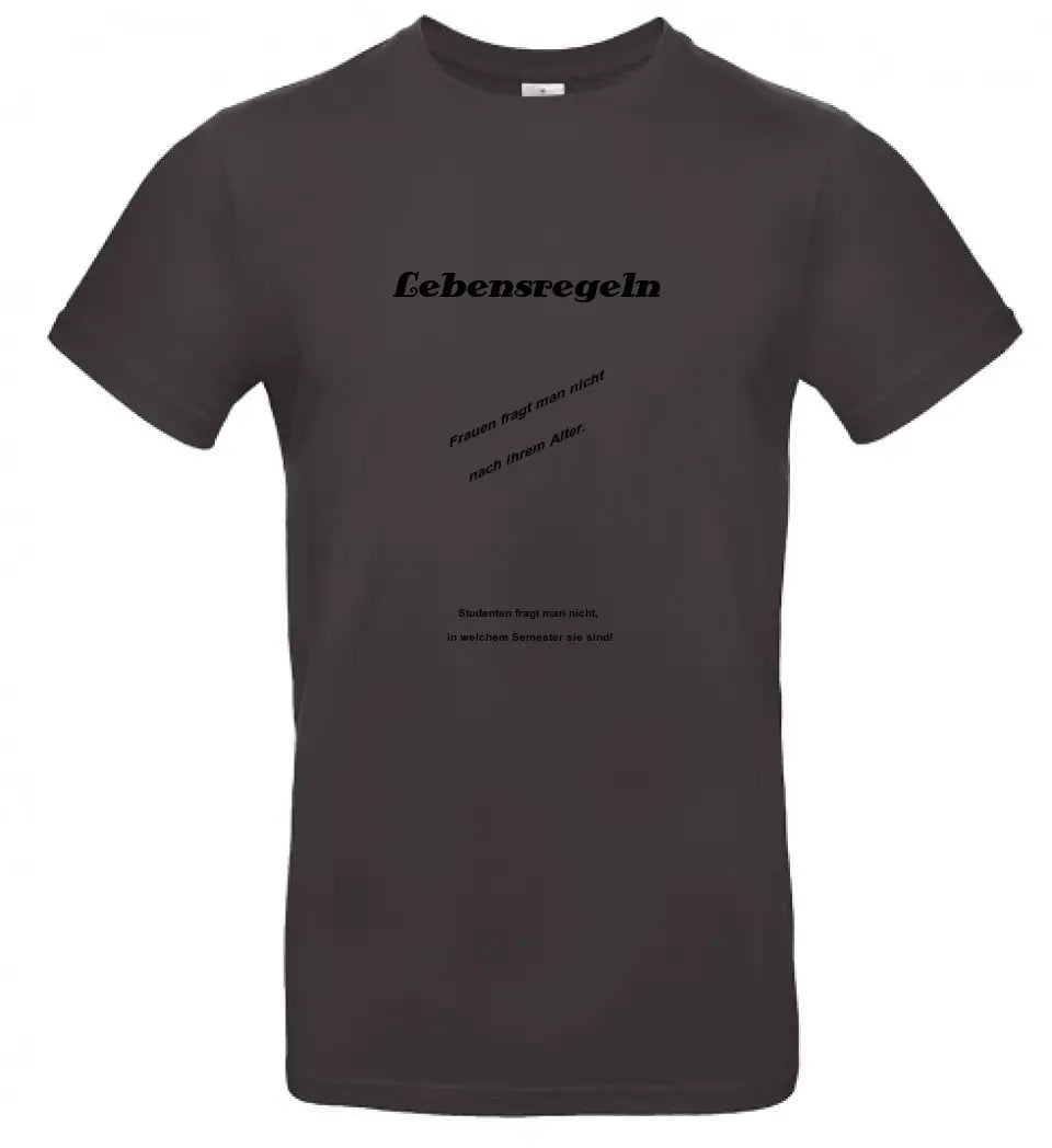 Männer Basic T Shirt 2 * Lebensregeln * personalisierbar