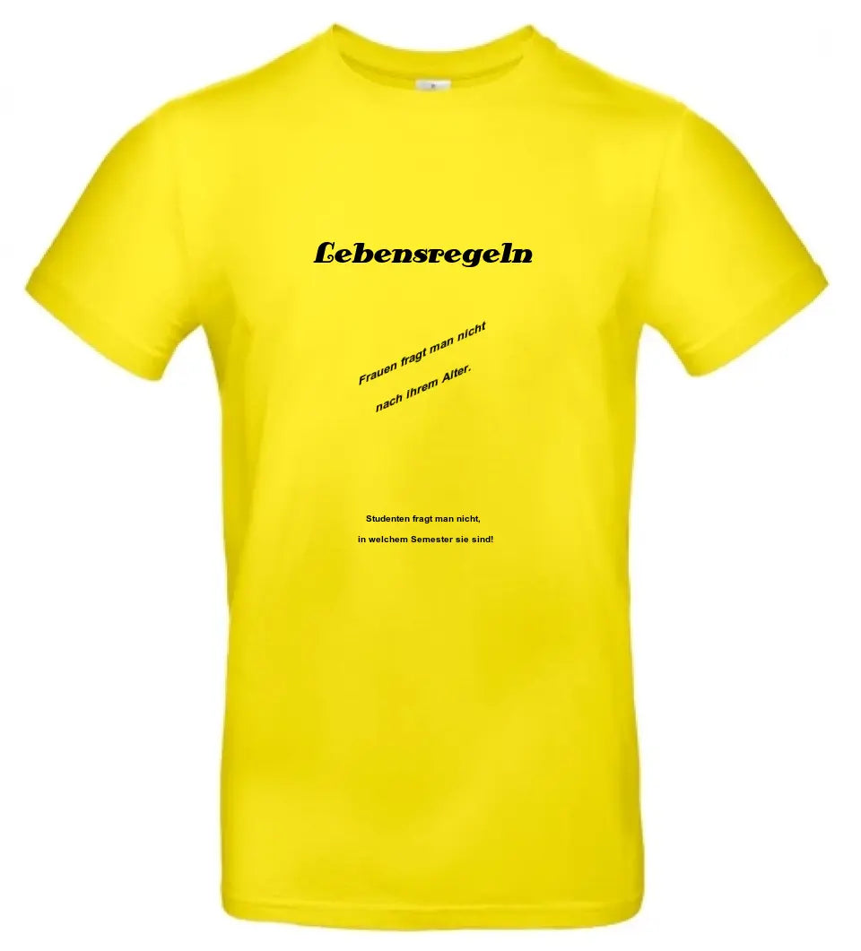 Männer Basic T Shirt 2 * Lebensregeln * personalisierbar