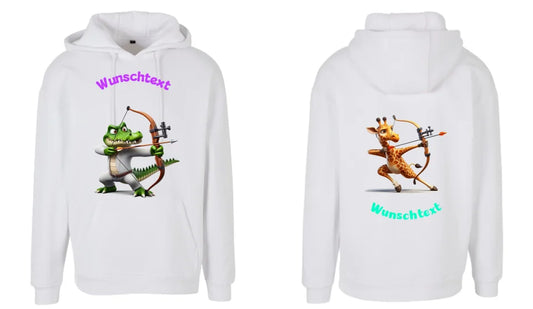 Unisex Oversize Hoodie white Front Back